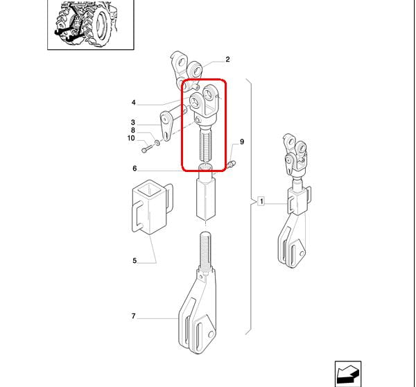 ПОДВЕСКА ТРЕХТОЧЕЧНАЯ СЦЕПКА NEW HOLLAND CASE 47130639