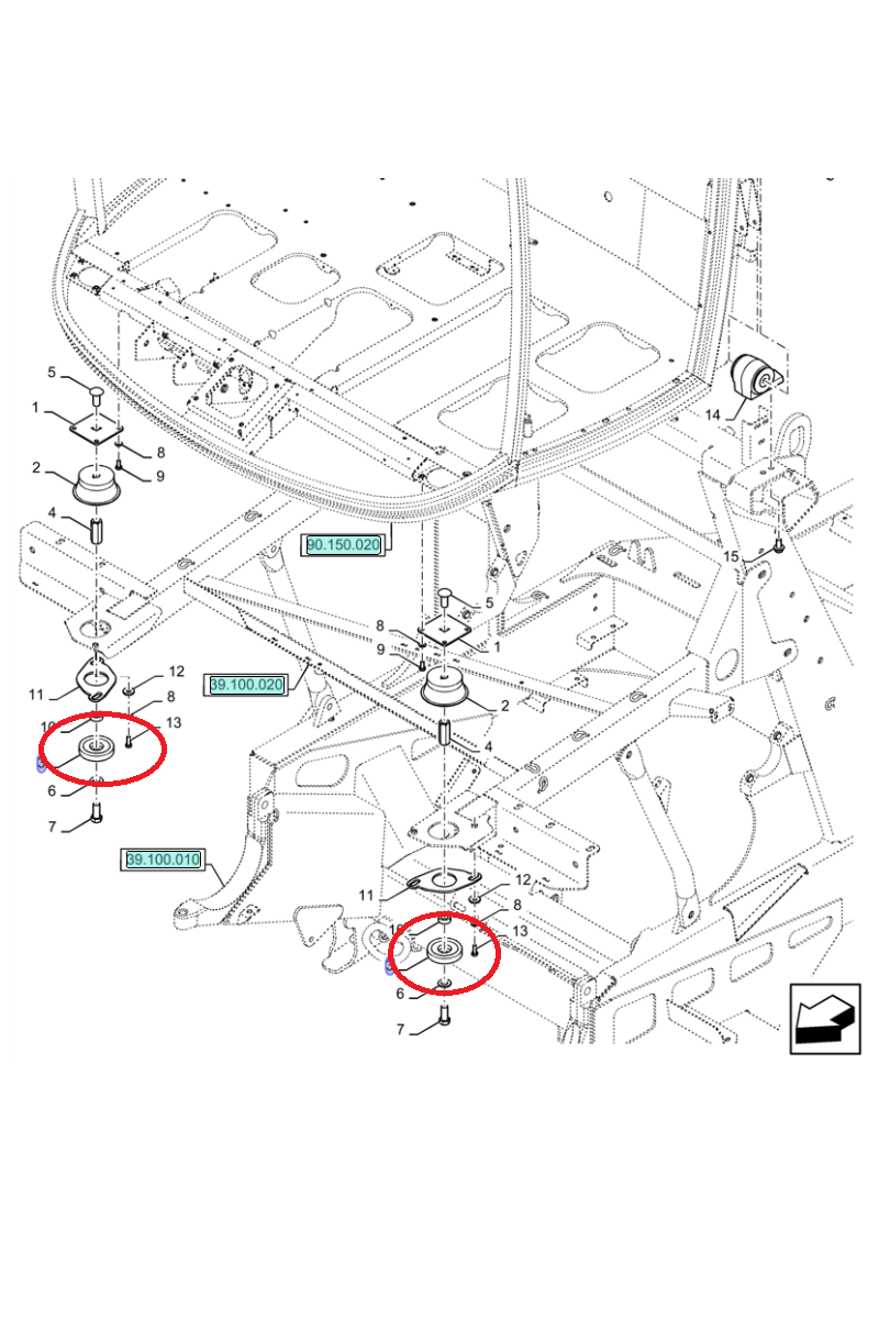 АМОРТИЗАТОР NEW HOLLAND CASE CNH 87022202