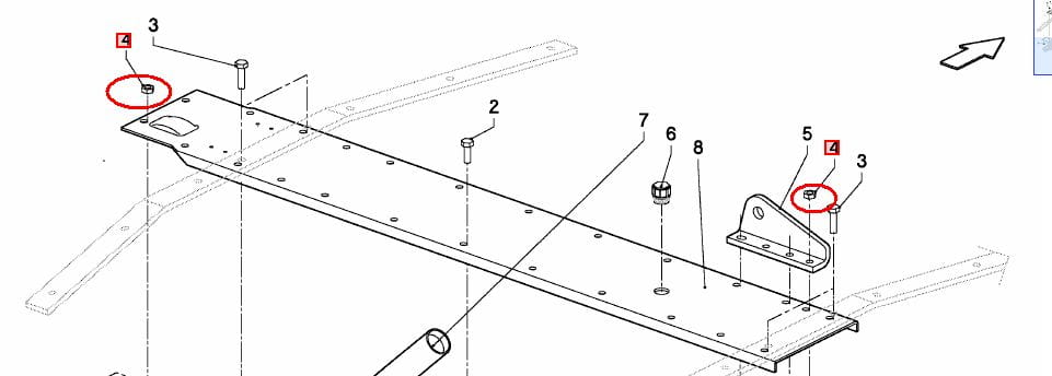 ГАЙКА НОЗА ДЛЯ КОСИЛКИ VICON M10 01068861