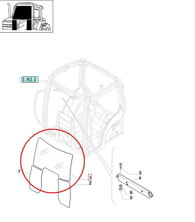 НЕПОНИМАЕМОЕ ВЕТРОВОЕ СТЕКЛО NEW HOLLAND CASE STEYR 87304257 - 82030483