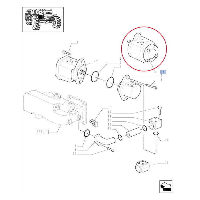 ПОДЪЕМНЫЙ НАСОС NEW HOLLAND CASE STEYR 87603409