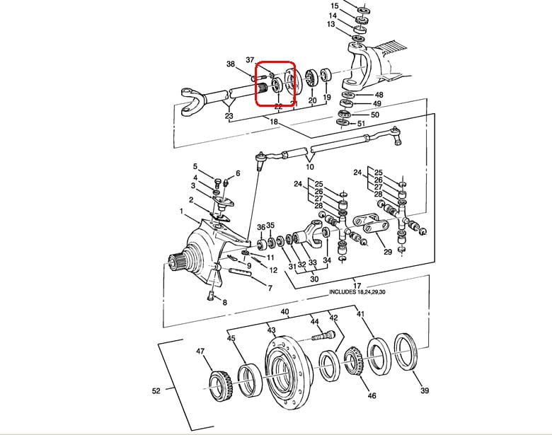 УПЛОТНИТЕЛЬ ВАЛА NEW HOLLAND CASE 81878506 - A76014 - DANA070HH102