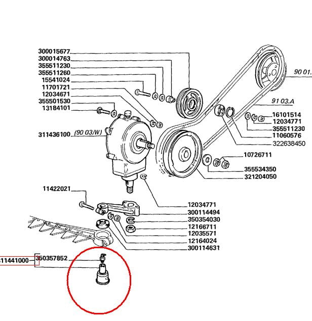 ГОЛОВКА ЩЕТКИ (СУСТАВ) LAVERDA 311441000