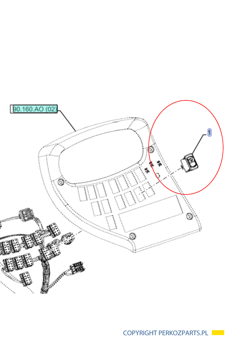 New Holland CASE CNH 84581162 Выключатель сигнальной лампы