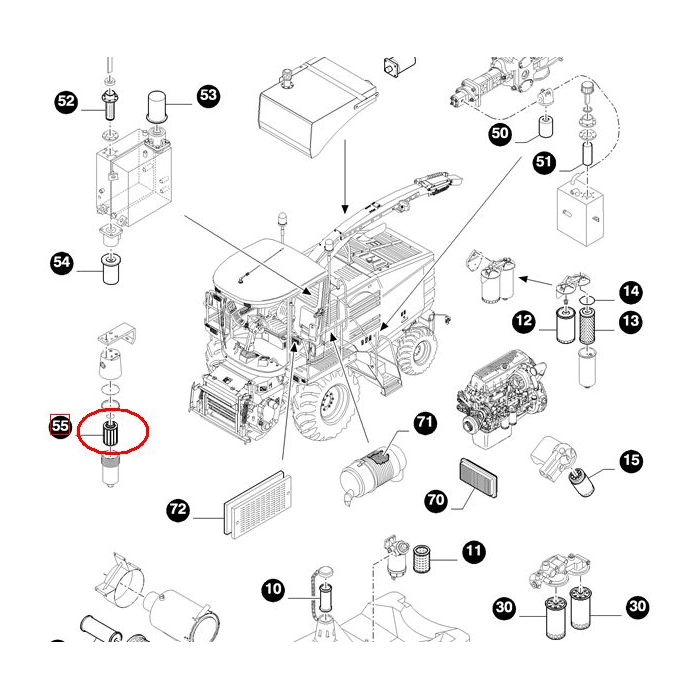 ФИЛЬТР ВЫСОКОГО ДАВЛЕНИЯ NEW HOLLAND CASE 84004451