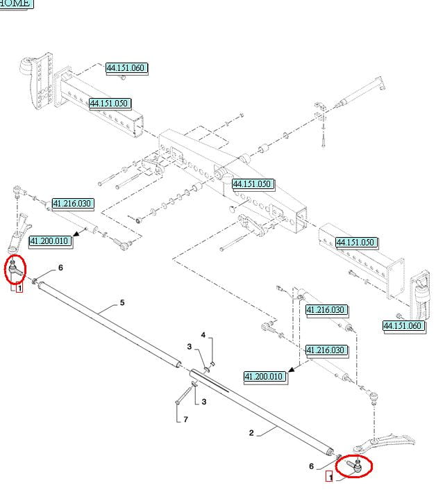 КОРПУС РУЛЕВОЙ СОЕДИНИТЕЛЬ NEW HOLLAND 84073399 - 84442906