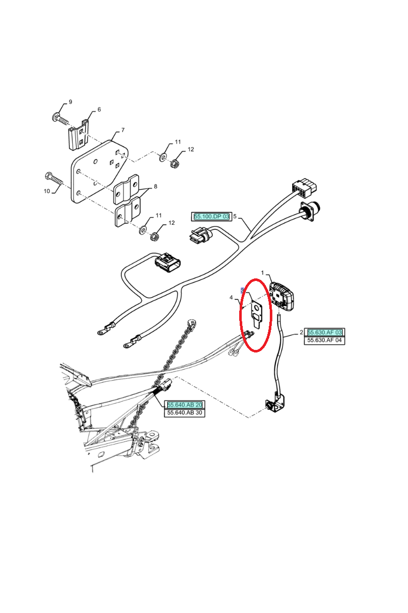 Пластина монтажная New Holland CNH 47557453 - 47691332