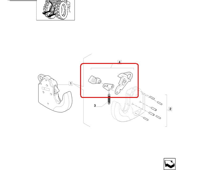 КОМПЛЕКТ ЗАЩЕЛОК С ФИКСИРОВАННЫМ ЗАМКОМ, 3 КАТ. КОРПУС NEW HOLLAND 5189343 - 370030A1