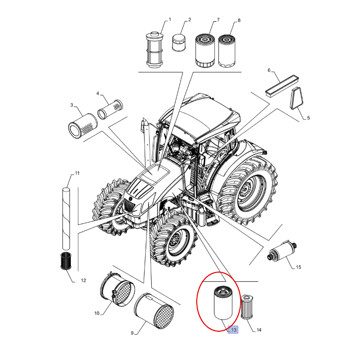 ГИДРАВЛИЧЕСКИЙ ФИЛЬТР NEW HOLLAND CASE STEYR 84581942