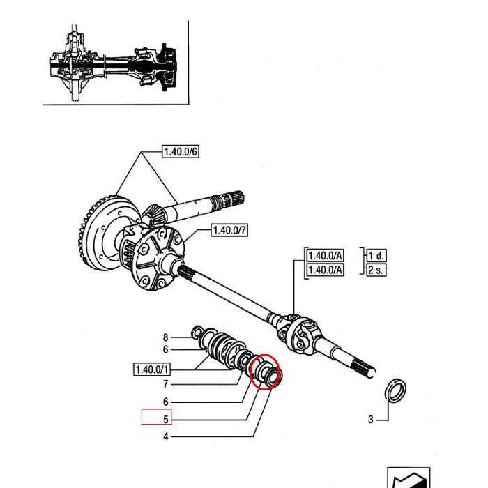 УПЛОТНИТЕЛЬ ДЛИННОГО ВАЛА NEW HOLLAND CASE 5116701