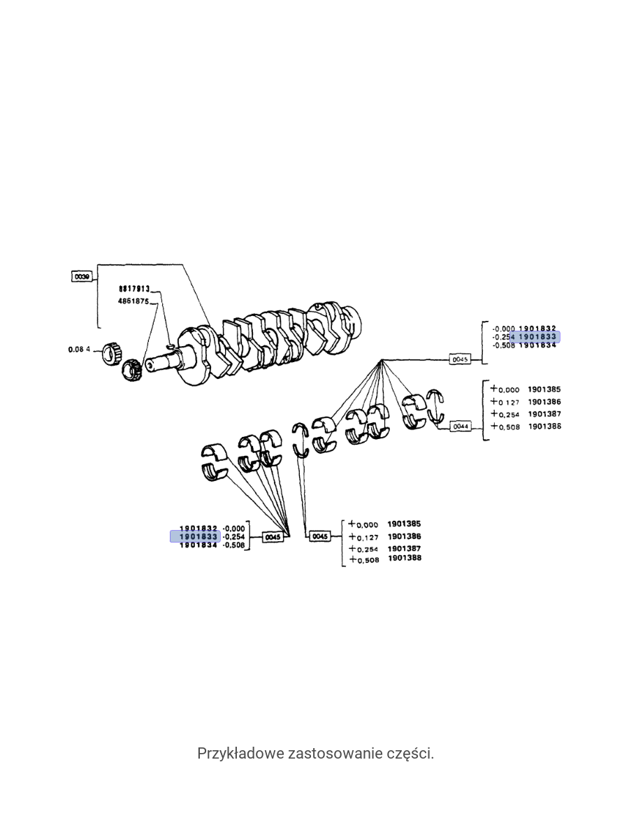 Коренные подшипники и притирка New Holland CNH 1901833