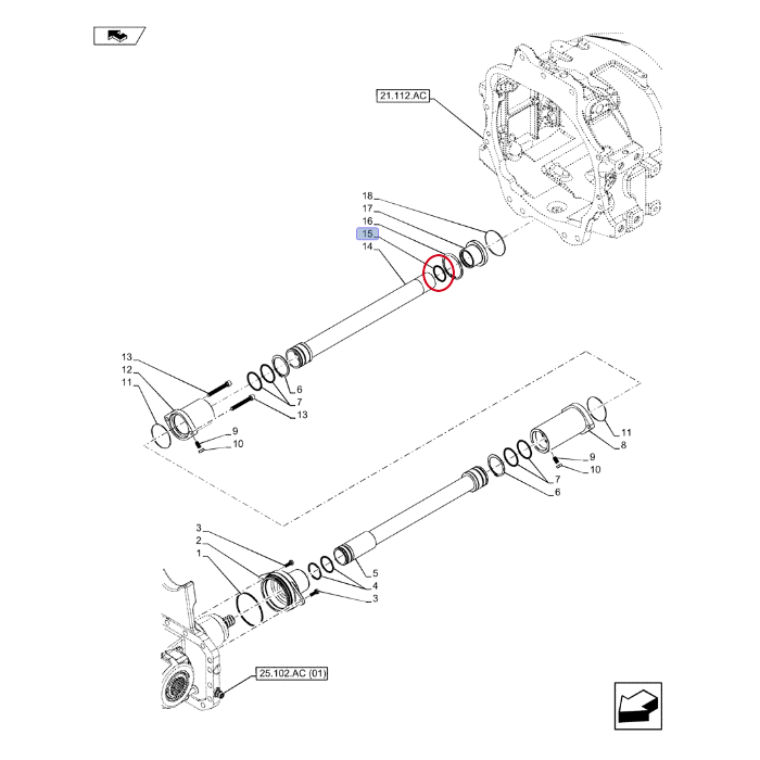 КОРПУС ORING NEW HOLLAND STEYR 217405