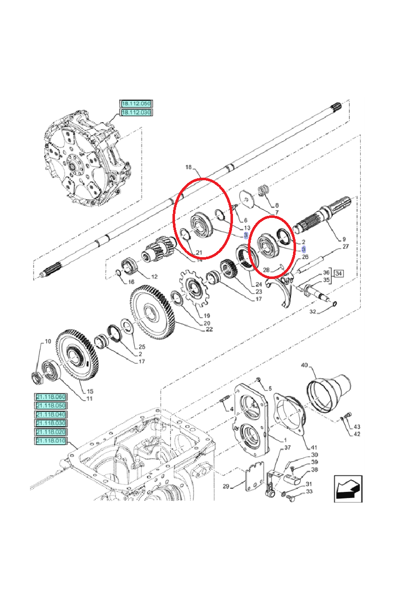 ПОДШИПНИК ВАЛА NEW HOLLAND CNH 5168238