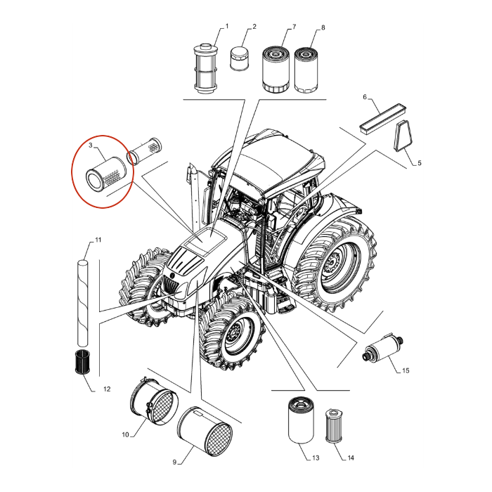 НАРУЖНЫЙ ВОЗДУШНЫЙ ФИЛЬТР NEW HOLLAND CASE STEYR 84479228