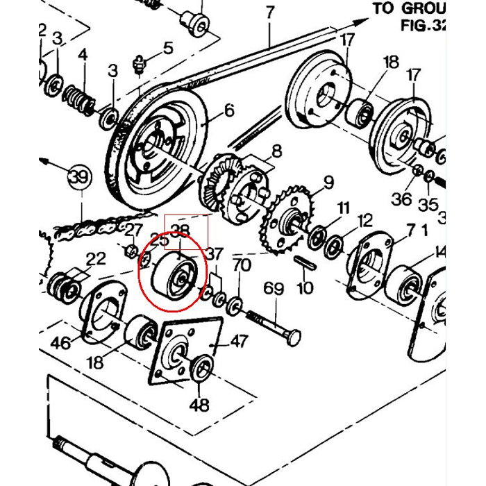 ПЛАСТИКОВЫЙ РОЛИК - НАТЯЖИТЕЛЬ ЦЕПИ NEW HOLLAND CASE 80451361 - 80334970 - 334970