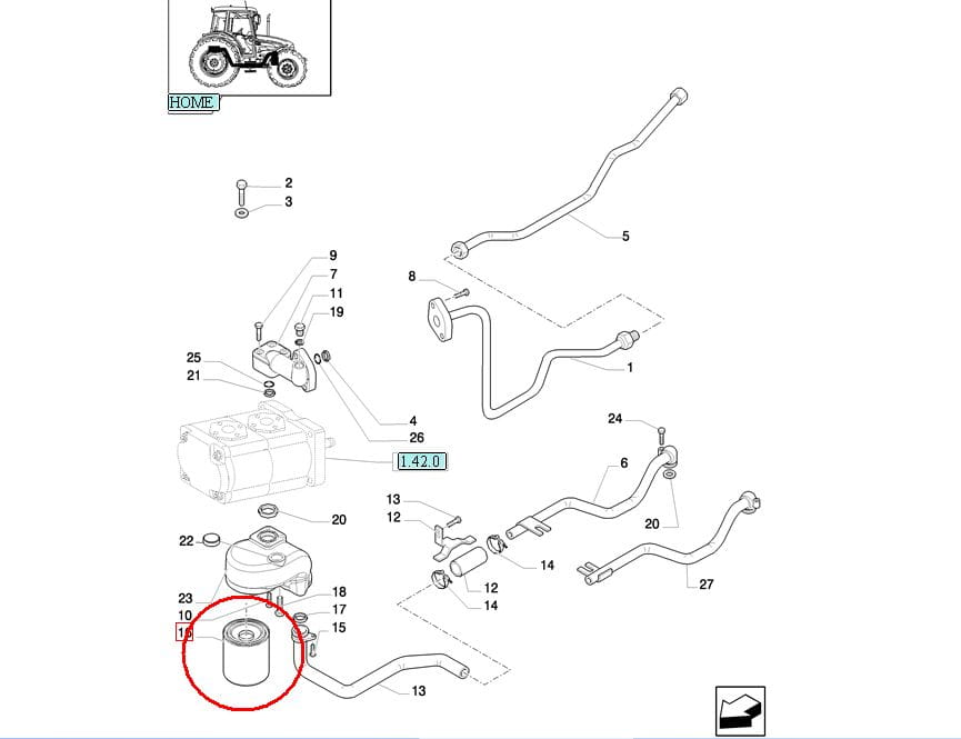 ФИЛЬТР ГИДРАВЛИЧЕСКИЙ NEW HOLLAND CASE STEYR 84257511 - 47131194 - 47131195 - 84123428H - 84123428