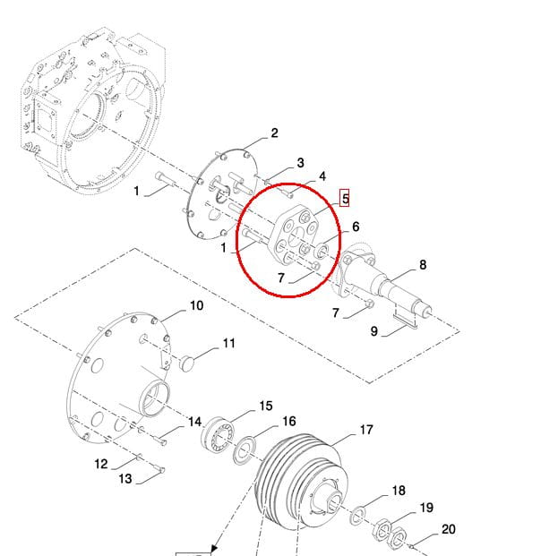 РЕЗИНОВЫЙ КОРПУС ДВИГАТЕЛЯ NEW HOLLAND 80450679 - 450679