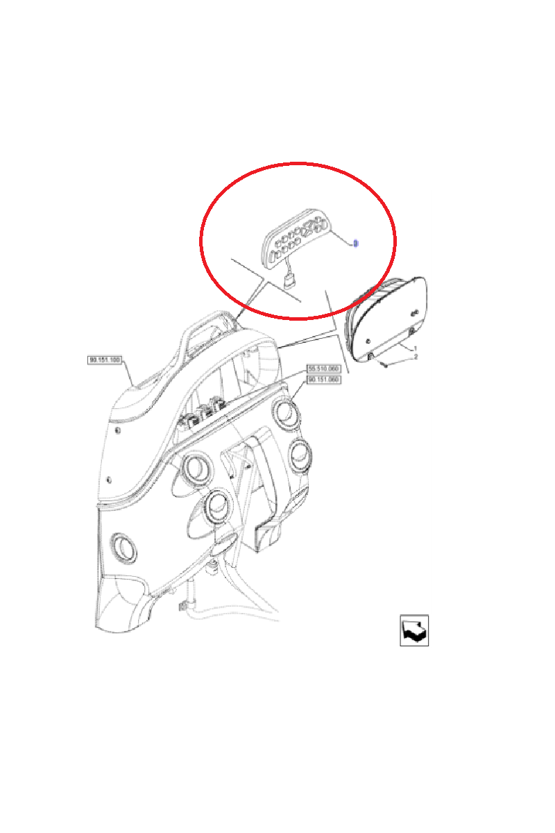 Панель управления - клавиатура New Holland CNH 48017905 - 48176595