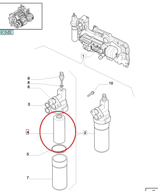 ФИЛЬТР ГИДРАВЛИЧЕСКИЙ NEW HOLLAND CASE STEYR 84409205 - 47522804