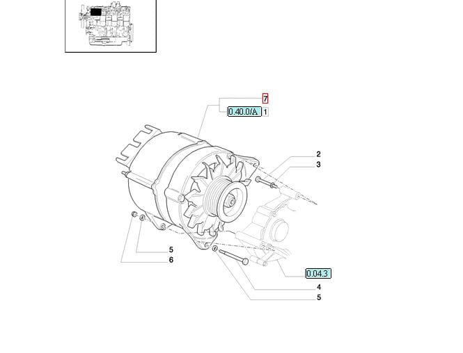 ГЕНЕРАТОР 120А NEW HOLLAND CASE 87755553 - 47744887