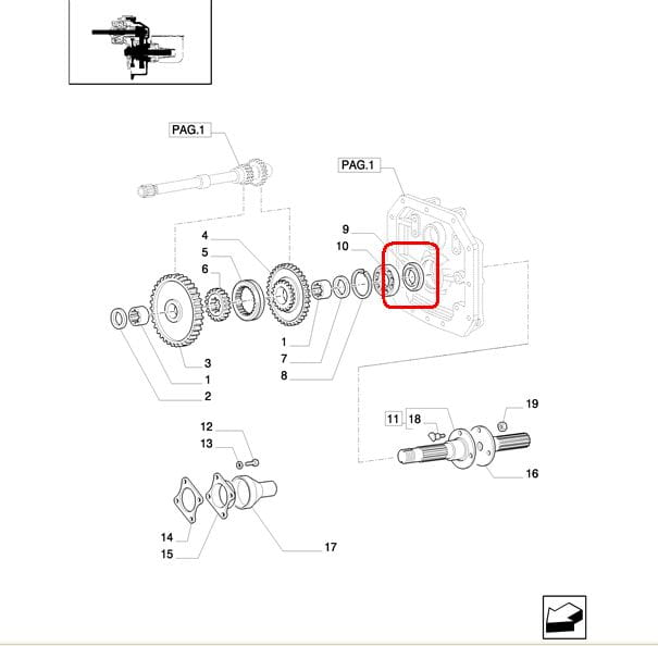 УПЛОТНЕНИЕ ВОМ NEW HOLLAND CASE 5119203