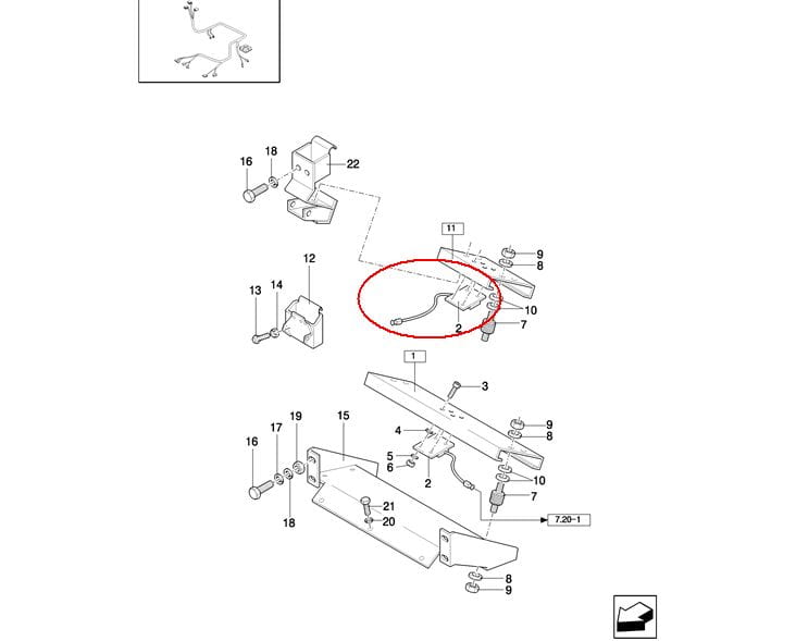 ДАТЧИК ПОТЕРИ ЗЕРНА NEW HOLLAND CASE 84000257