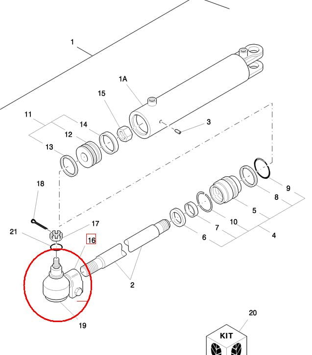 Шарнир РУЛЕВОГО ЦИЛИНДРА NEW HOLLAND DANAH504742 - 81874903 - 435665A1