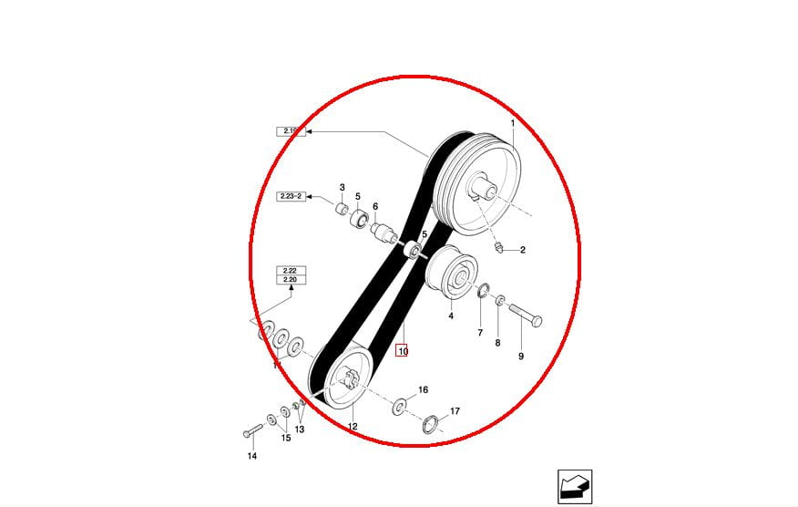 РЕМЕНЬ ПРИВОДНОЙ КРУШИ 4HB TX68 NEW HOLLAND 89593400 - 9593400