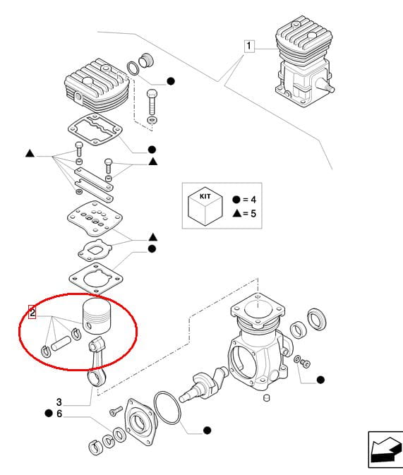 ПОРШЕНЬ ВОЗДУШНОГО КОМПРЕССОРА NEW HOLLAND CASE 9969245 - 132000130717