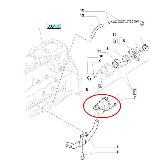 НАСОС МАСЛЯНЫЙ ДВИГАТЕЛЬ NEW HOLLAND CASE E9NN6600BB - 87802585