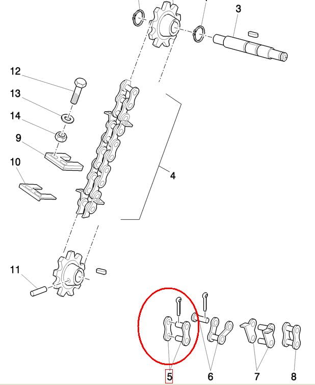 ЗАЖИМ ЦЕПИ NEW HOLLAND CASE 87534086 - 80040241 - 40241