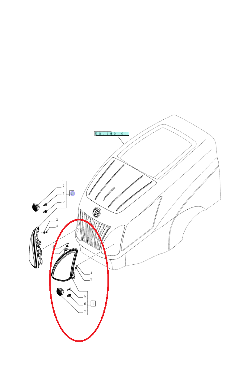 Фонарь левый New Holland CNH 84340283 - 87700669