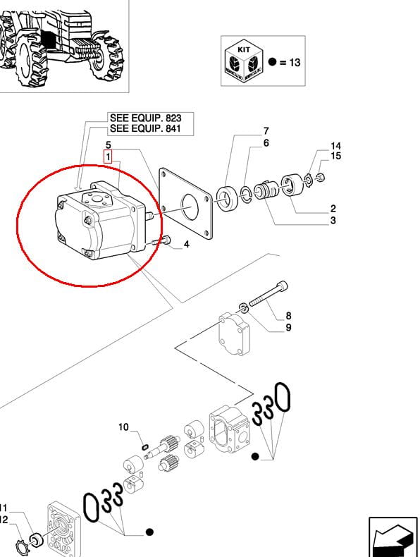 ПОДЪЕМНЫЙ НАСОС NEW HOLLAND CASE 5179726 - 84530167