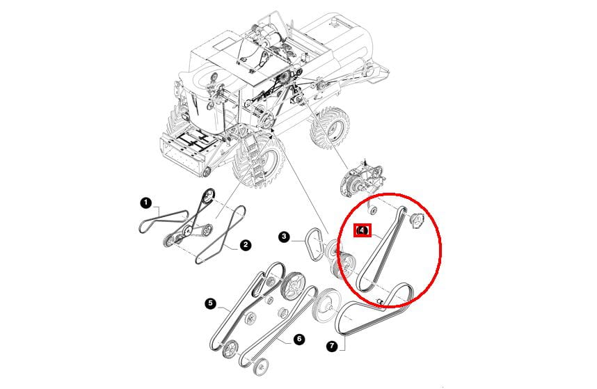 РЕМЕНЬ НИТКИ NEW HOLLAND CASE 84993120