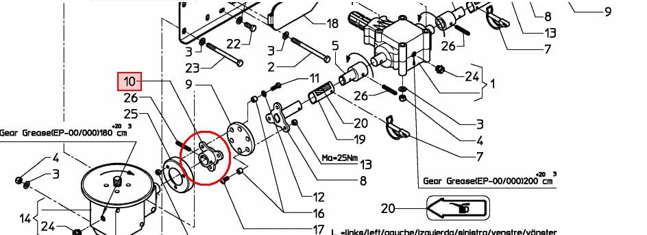 РАЗЪЕМ ДЛЯ КОРОБКИ ПЕРЕДАЧ KVERNELAND RS-C/M VNB1593593 - VNB1593565 - VNB1593593