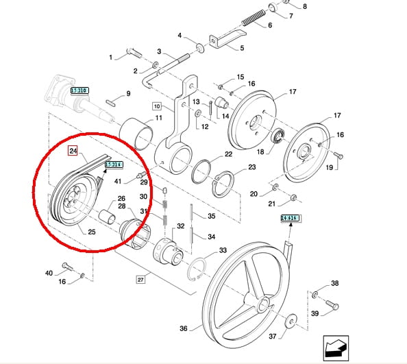 РЕМЕНЬ САМОВЫРАВНИВАЮЩИЙСЯ РЕМЕНЬ NEW HOLLAND 87325684 - 84353448