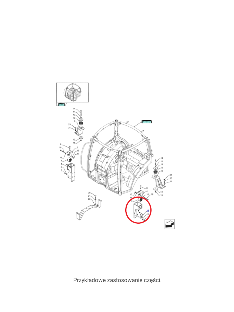 Опора кабины New Holland CNH левая 84353071