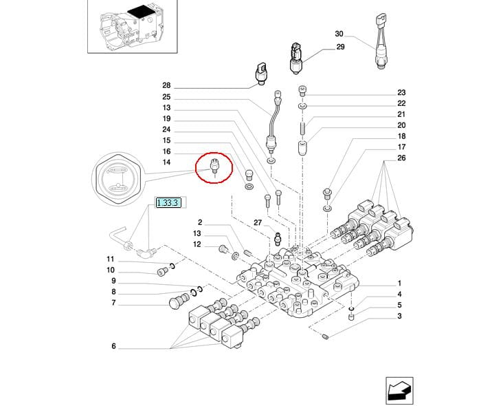 ДАТЧИК ДАВЛЕНИЯ NEW HOLLAND NEW HOLLAND CASE STEYR 5115055 - 82031395 - 82030730 - 87395493