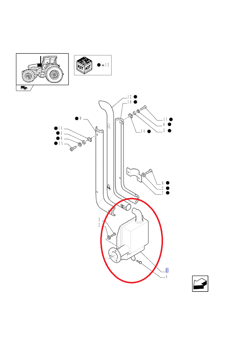 ГЛУШИТЕЛЬ II NEW HOLLAND CASE CNH 47130384