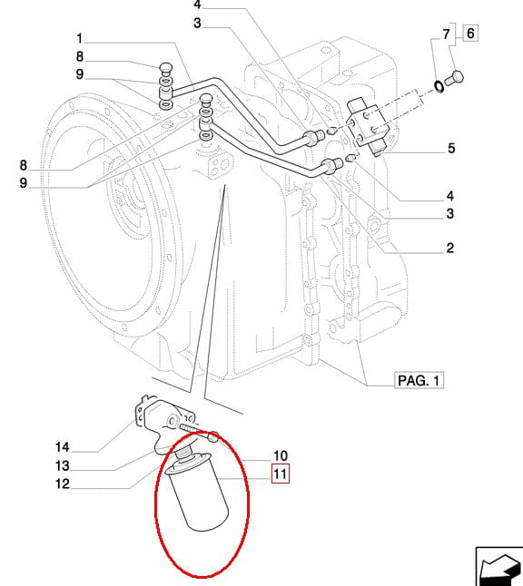 ФИЛЬТР КОРОБКИ ПЕРЕДАЧ NEW HOLLAND 84343800 - 85817004