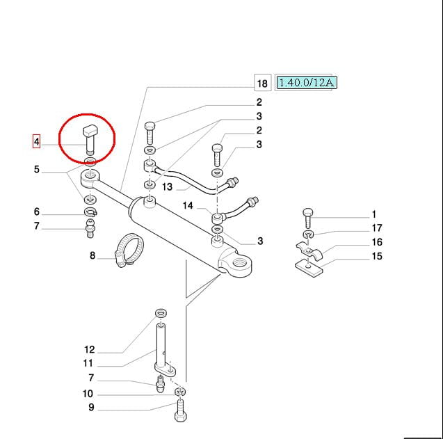 ШТИФТ РУЛЕВОГО ЦИЛИНДРА 5111572 - 87569219 - 5111572GV