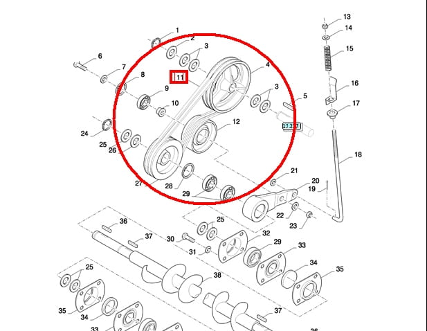 КОМПЛЕКТ РЕМНЯ NEW HOLLAND EAR SNAIL 84058339 - 84332132