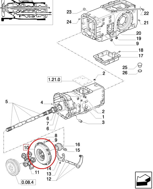 СЦЕПЛЕНИЕ МЕХАНИЧЕСКАЯ ТРАНСМИССИЯ NEW HOLLAND CASE 5154418 - 5177618