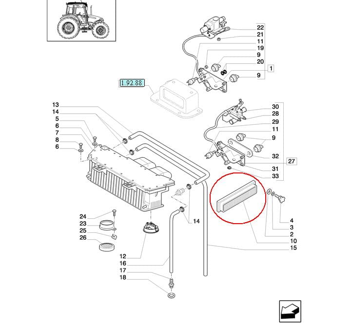 ФИЛЬТР САЛОННЫЙ NEW HOLLAND CASE 87603874 - 5094483