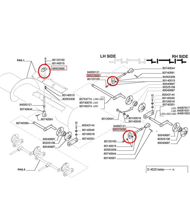 НАПРАВЛЯЮЩАЯ ДЛЯ КОРПУСА NEW HOLLAND 86632613, 89503888