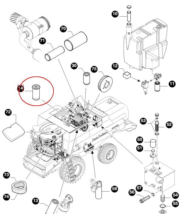 ФИЛЬТР ТОПЛИВНЫЙ NEW HOLLAND 5801364481 - 504199551 - 500054588 - 84597064