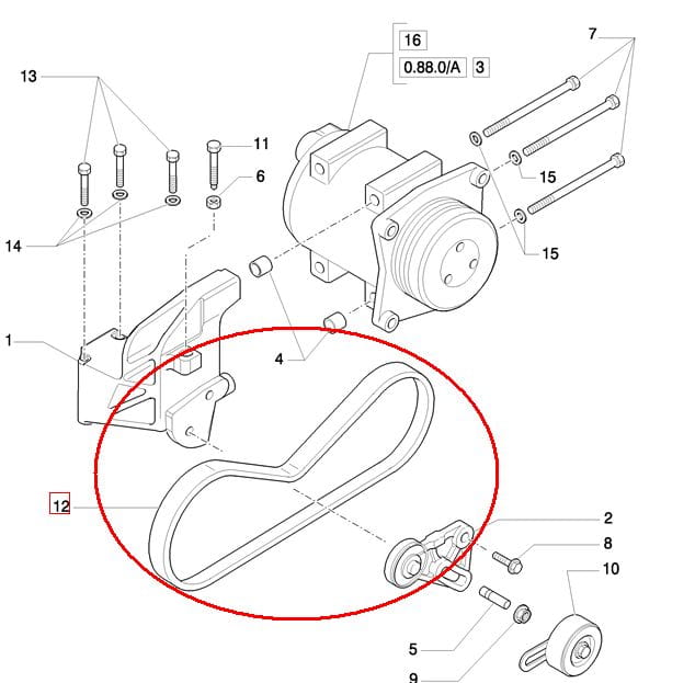 РЕМЕНЬ КОНДИЦИОНЕРА NEW HOLLAND CASE STEYR 87710661 - 87802911