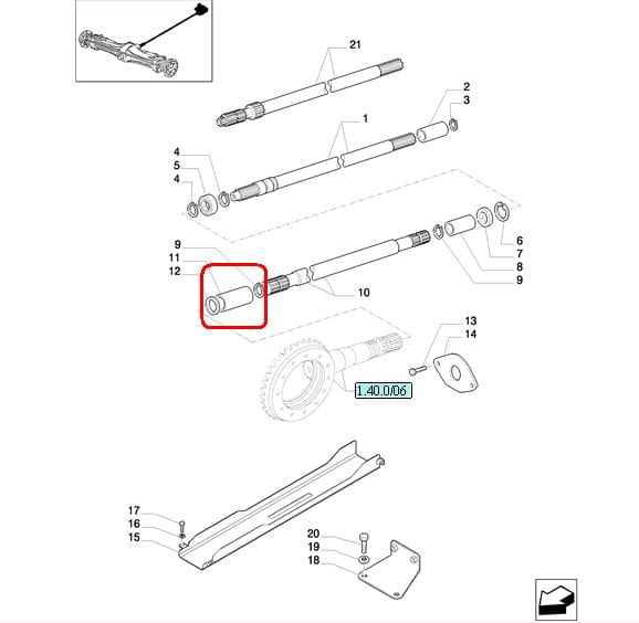 ФРЕЗИРОВАННАЯ ПРИВОДНАЯ ВТУЛКА NEW HOLLAND CASE 4994076