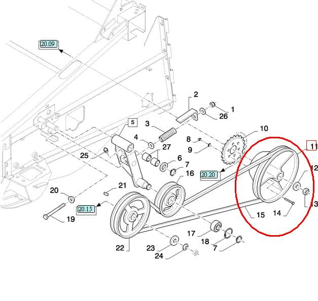 ШКИВ ДЛЯ КОРПУСА NEW HOLLAND 84320714