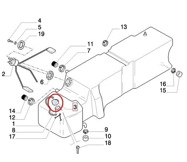 КРЫШКА ТОПЛИВНОГО БАКА NEW HOLLAND CASE 82012210